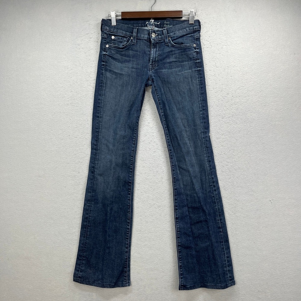 7 For All Mankind Lexie Bootcut Jeans Womens 27 Blue Low Rise Petite Y2K Casual